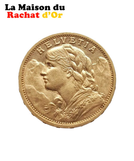Pièce 20 Francs Helvetia Or - 1905